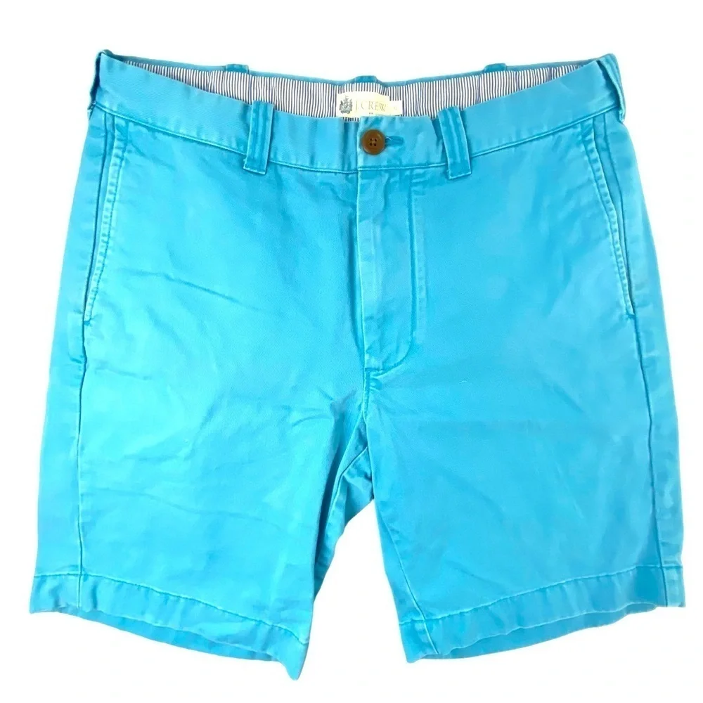 J. Crew aqua turquoise Blue Chino Shorts Men's SZ 32